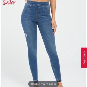Spanx Distressed Ankle Skinny Jeans